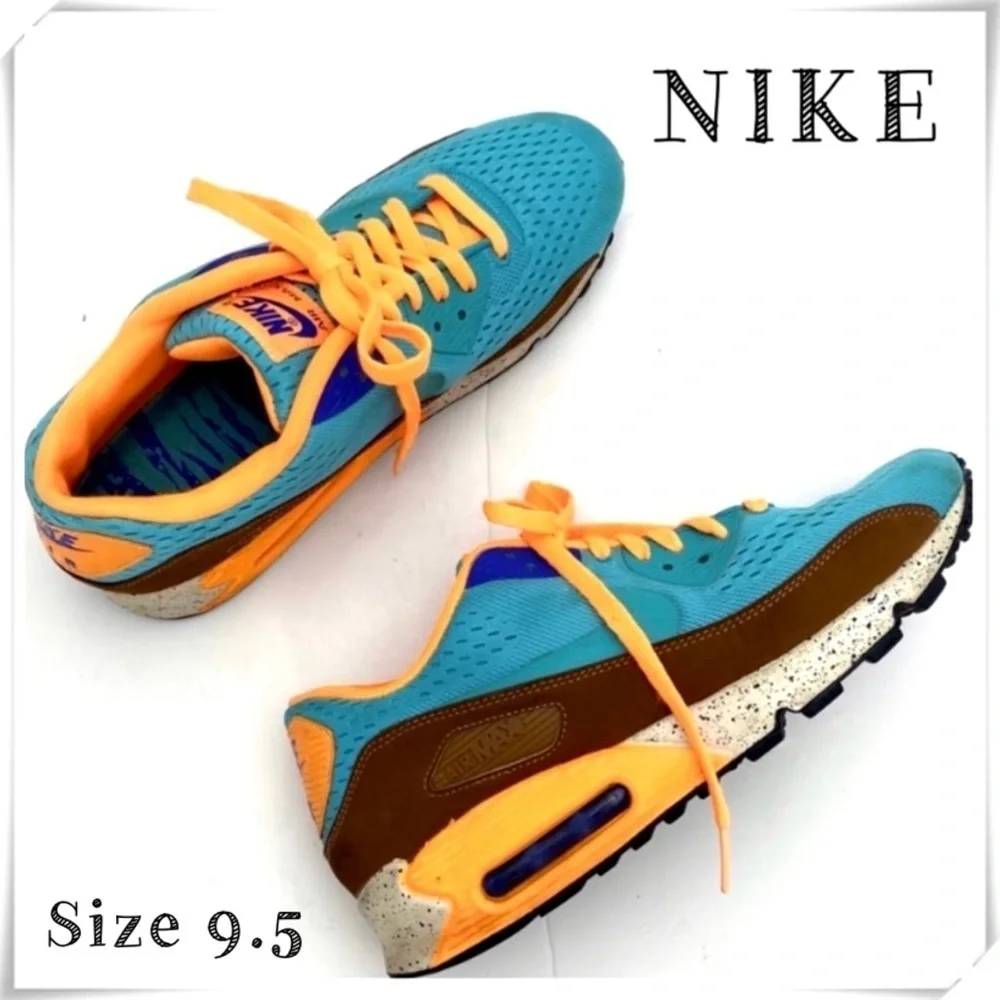 Nike Air 90 EM Beaches of Rio Color Block Sneaker in Blue with Orange